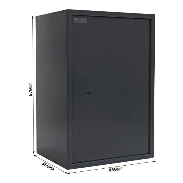 Rottner Möbeltresor Jupiter 5 Doppelbartschloss anthrazit T06455